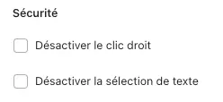 Disable Text Selection